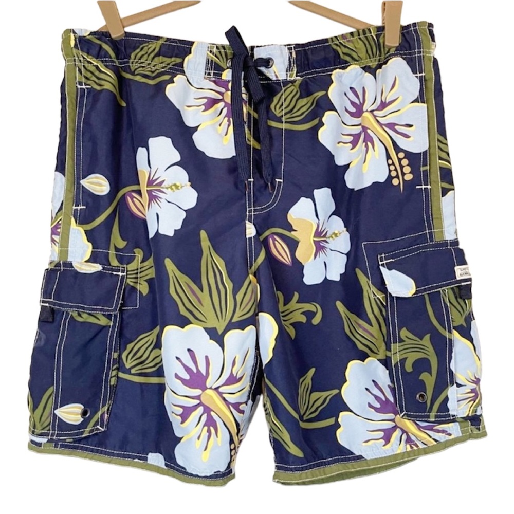 Steve & Barry's Blue Tropical Board Shorts
